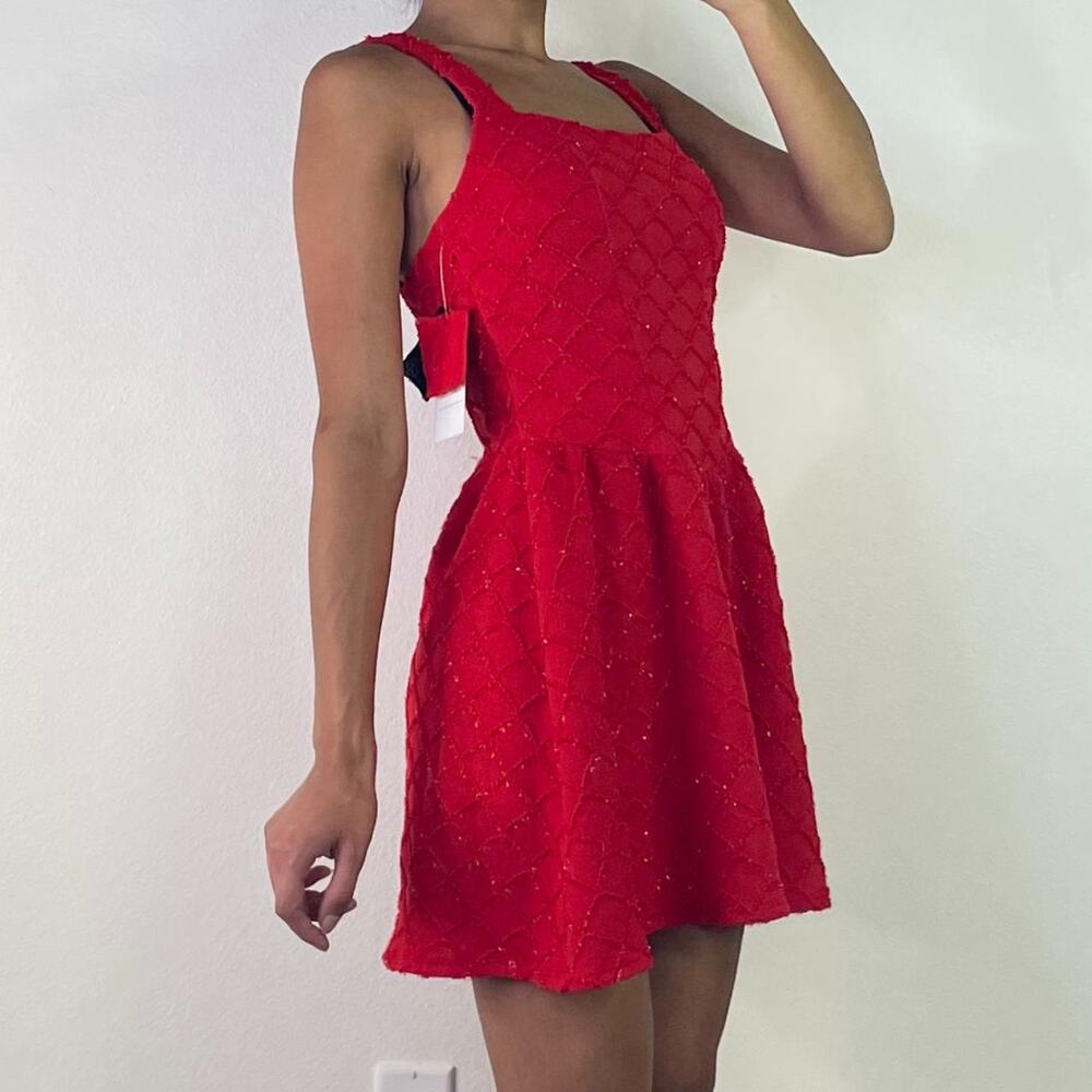 Red Mini Dress - Picture 2 of 5